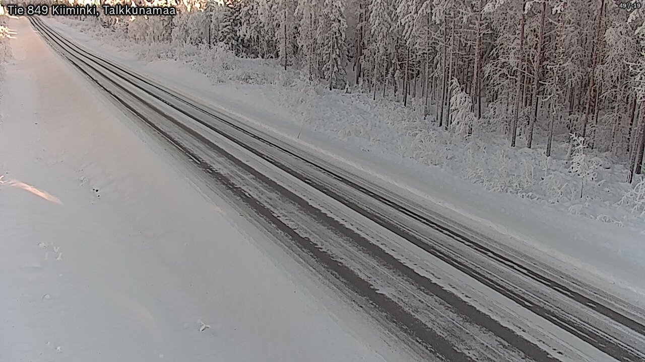 Weather Camera Image Väg 849 Kiiminki, Talkkunamaa, Oulu, Pohjois-Pohjanmaa