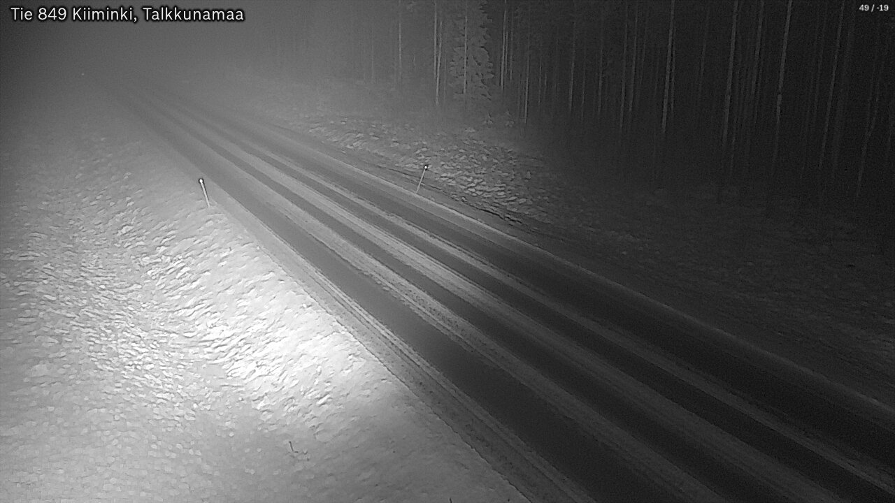Weather Camera Image Väg 849 Kiiminki, Talkkunamaa, Oulu, Pohjois-Pohjanmaa