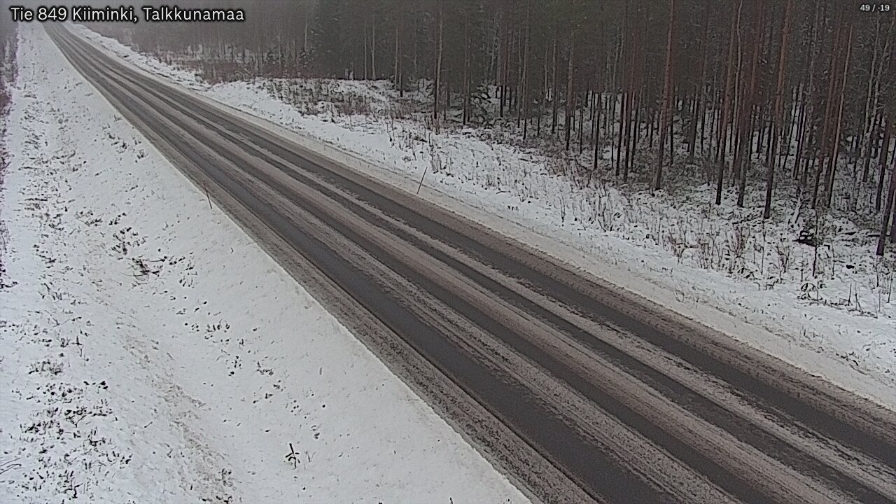 Weather Camera Image Väg 849 Kiiminki, Talkkunamaa, Oulu, Pohjois-Pohjanmaa
