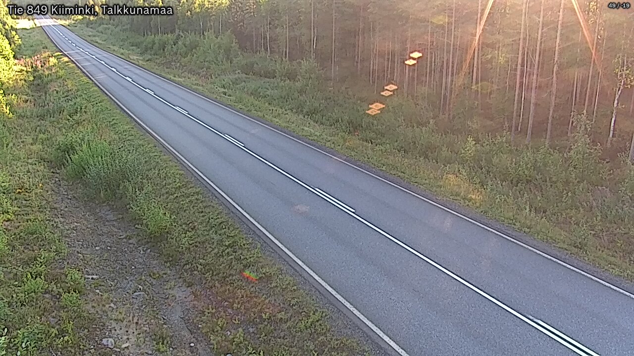 Weather Camera Image Road 849 Kiiminki, Talkkunamaa, Oulu, Pohjois-Pohjanmaa