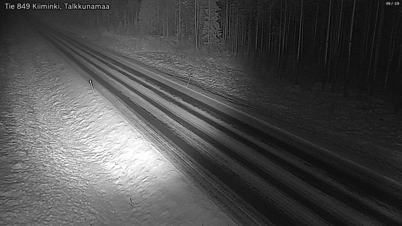 Weather Camera Image Väg 849 Kiiminki, Talkkunamaa, Oulu, Pohjois-Pohjanmaa