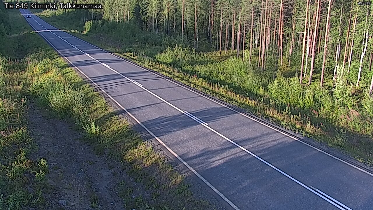 Weather Camera Image Road 849 Kiiminki, Talkkunamaa, Oulu, Pohjois-Pohjanmaa