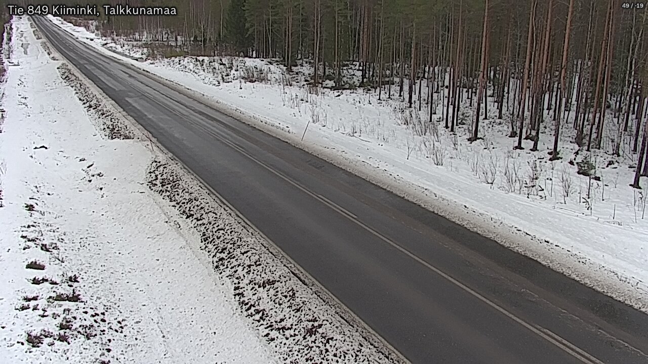 Weather Camera Image Road 849 Kiiminki, Talkkunamaa, Oulu, Pohjois-Pohjanmaa