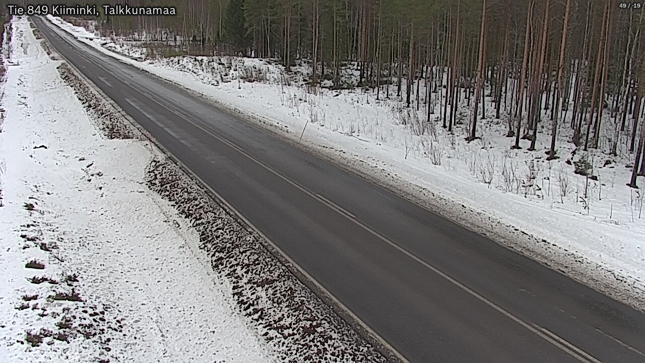 Weather Camera Image Road 849 Kiiminki, Talkkunamaa, Oulu, Pohjois-Pohjanmaa