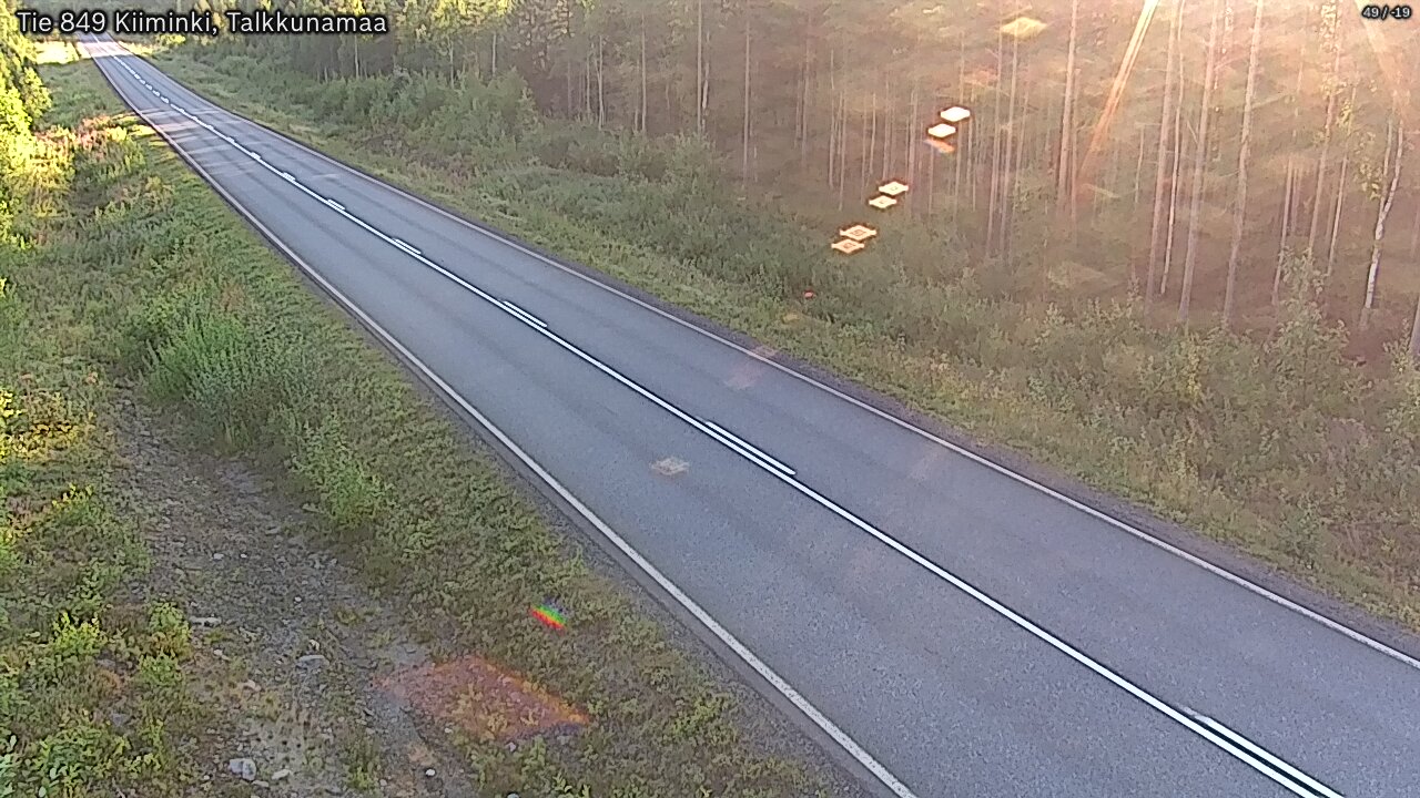 Weather Camera Image Road 849 Kiiminki, Talkkunamaa, Oulu, Pohjois-Pohjanmaa
