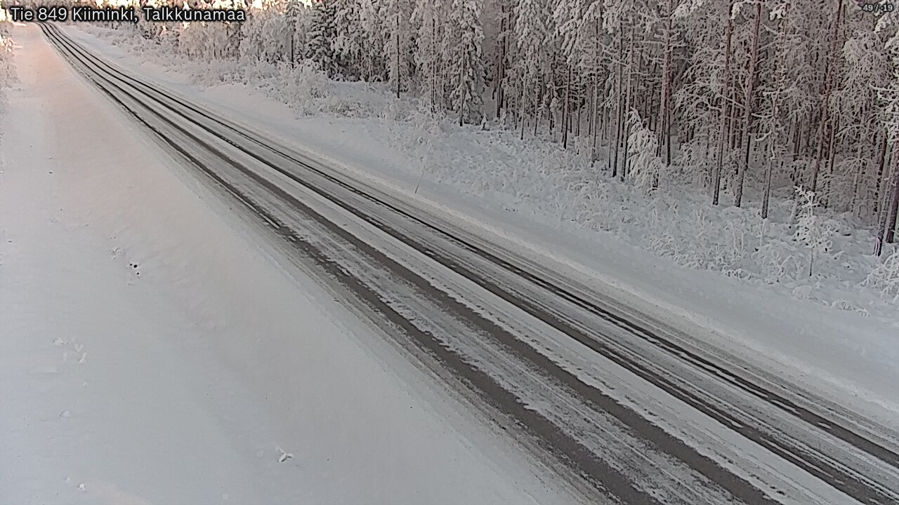 Weather Camera Image Väg 849 Kiiminki, Talkkunamaa, Oulu, Pohjois-Pohjanmaa
