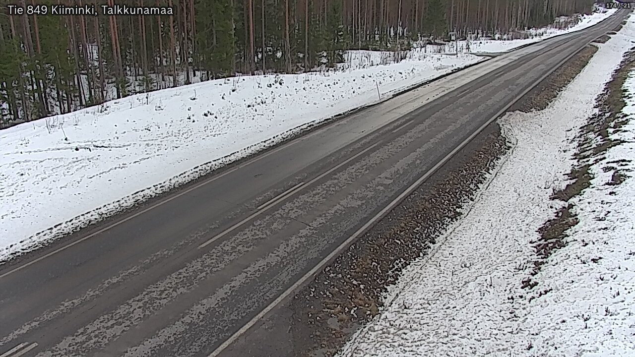 Weather Camera Image Road 849 Kiiminki, Talkkunamaa, Oulu, Pohjois-Pohjanmaa