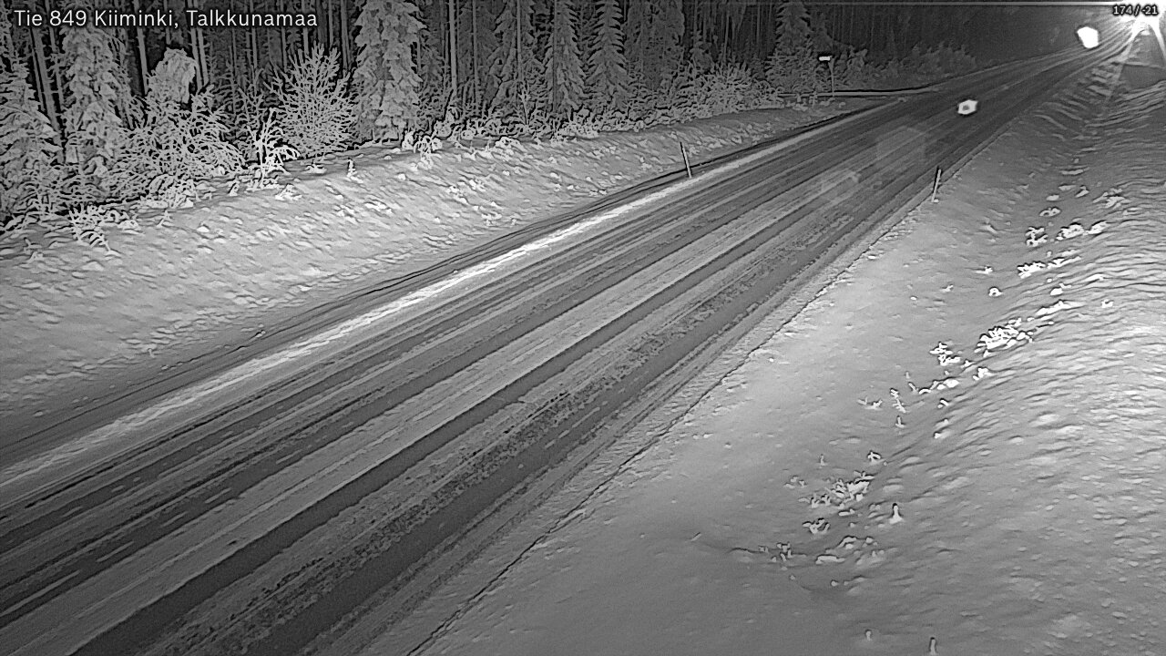 Weather Camera Image Road 849 Kiiminki, Talkkunamaa, Oulu, Pohjois-Pohjanmaa