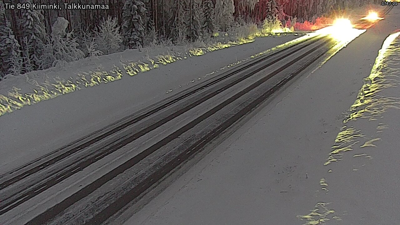 Weather Camera Image Road 849 Kiiminki, Talkkunamaa, Oulu, Pohjois-Pohjanmaa