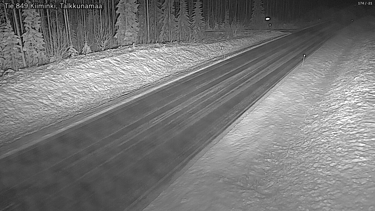 Weather Camera Image Road 849 Kiiminki, Talkkunamaa, Oulu, Pohjois-Pohjanmaa