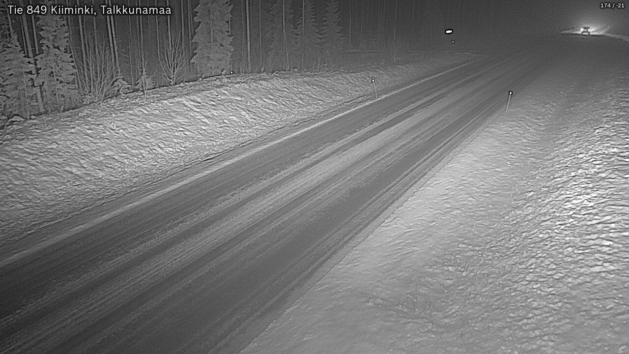 Weather Camera Image Road 849 Kiiminki, Talkkunamaa, Oulu, Pohjois-Pohjanmaa