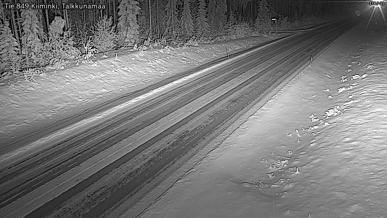 Weather Camera Image Road 849 Kiiminki, Talkkunamaa, Oulu, Pohjois-Pohjanmaa
