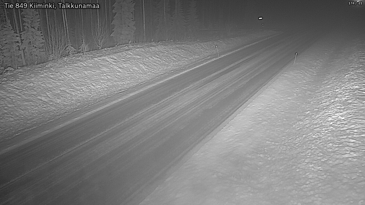 Weather Camera Image Road 849 Kiiminki, Talkkunamaa, Oulu, Pohjois-Pohjanmaa