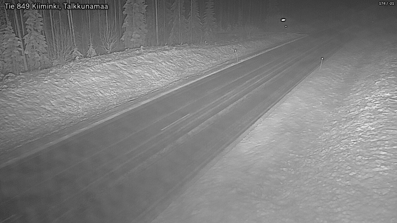 Weather Camera Image Road 849 Kiiminki, Talkkunamaa, Oulu, Pohjois-Pohjanmaa