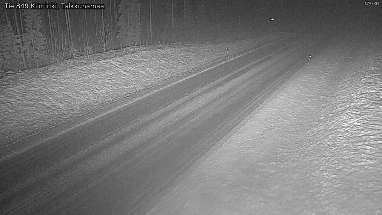 Weather Camera Image Road 849 Kiiminki, Talkkunamaa, Oulu, Pohjois-Pohjanmaa