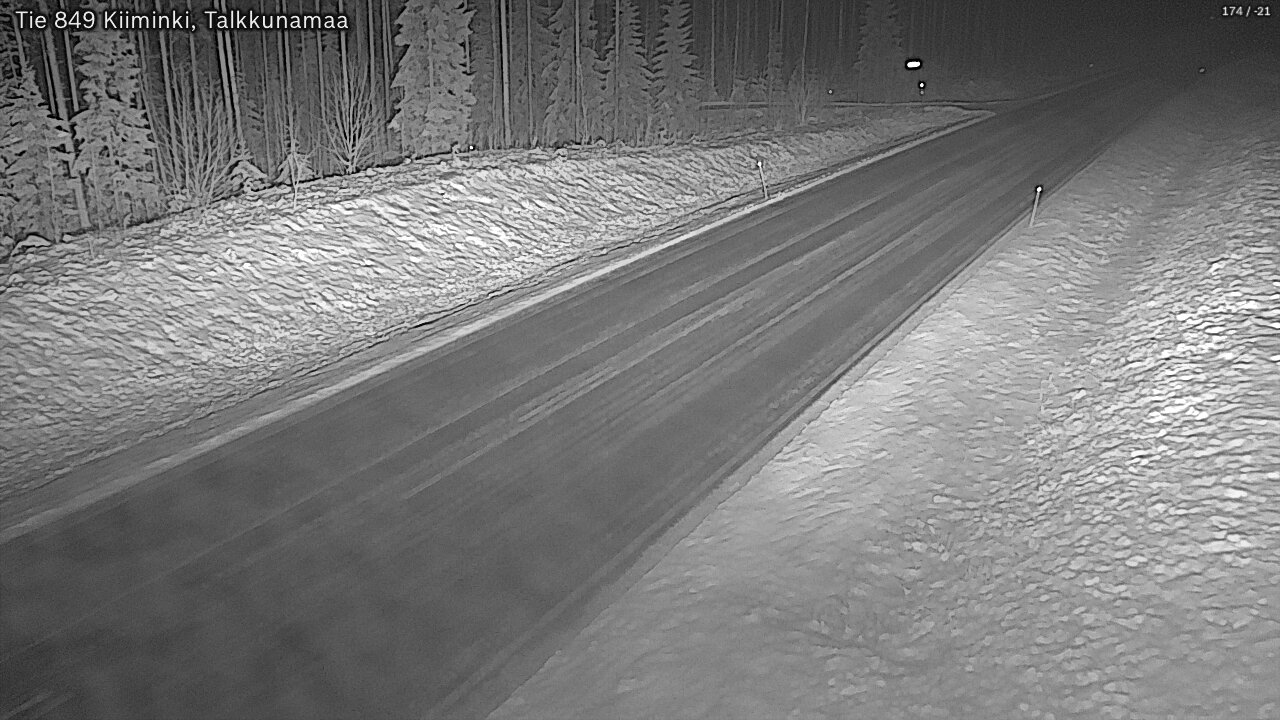 Weather Camera Image Road 849 Kiiminki, Talkkunamaa, Oulu, Pohjois-Pohjanmaa