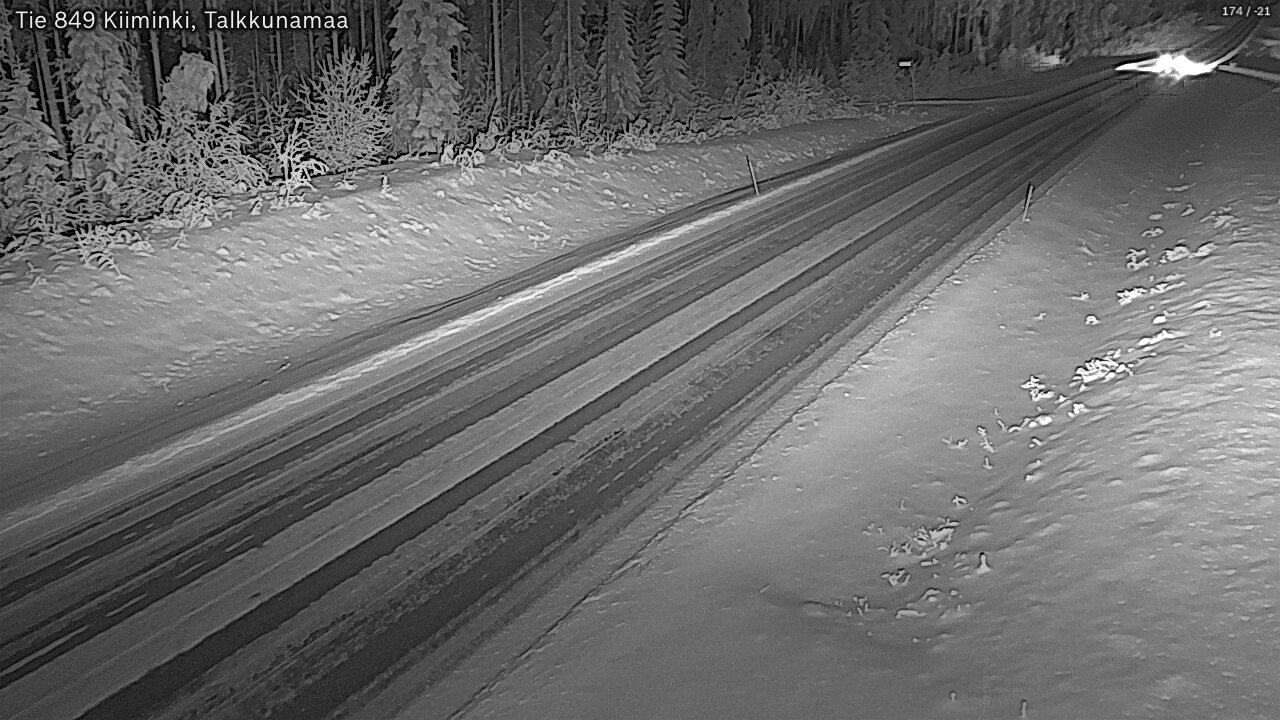 Weather Camera Image Road 849 Kiiminki, Talkkunamaa, Oulu, Pohjois-Pohjanmaa