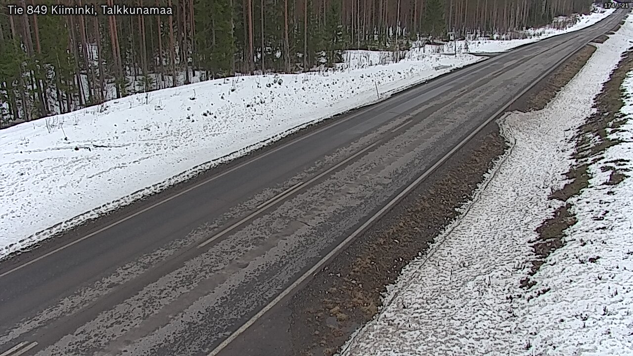 Weather Camera Image Väg 849 Kiiminki, Talkkunamaa, Oulu, Pohjois-Pohjanmaa