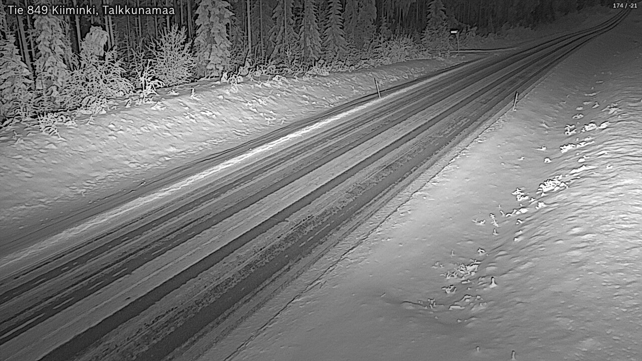 Weather Camera Image Road 849 Kiiminki, Talkkunamaa, Oulu, Pohjois-Pohjanmaa