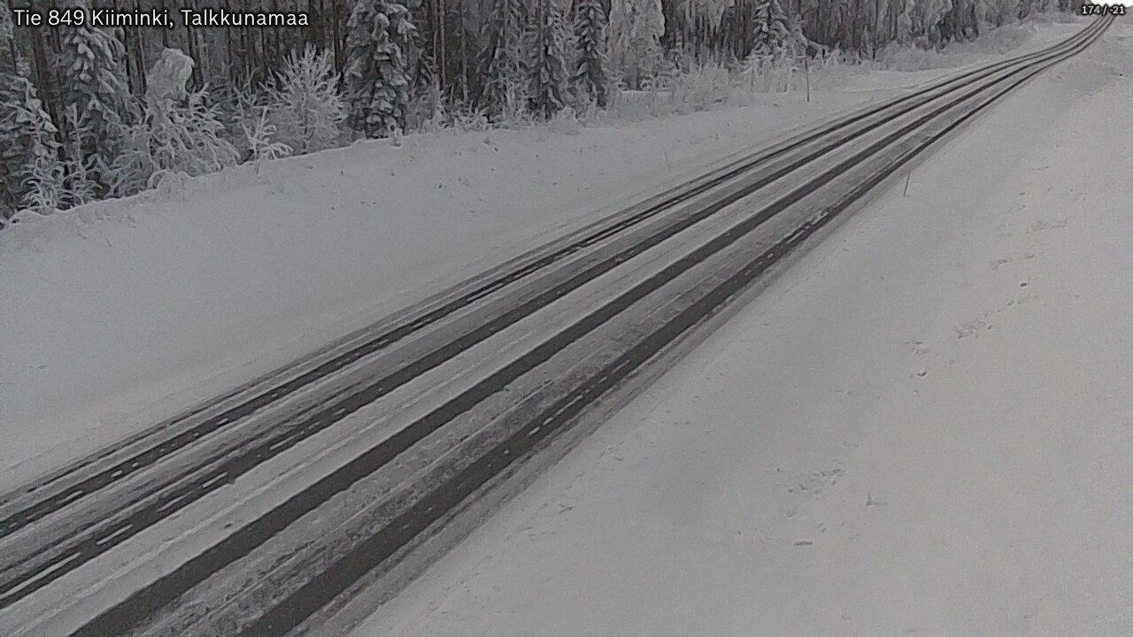 Weather Camera Image Road 849 Kiiminki, Talkkunamaa, Oulu, Pohjois-Pohjanmaa