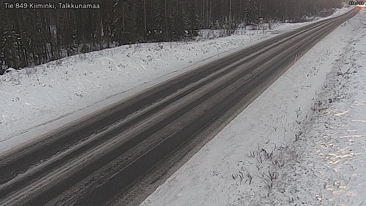 Weather Camera Image Väg 849 Kiiminki, Talkkunamaa, Oulu, Pohjois-Pohjanmaa