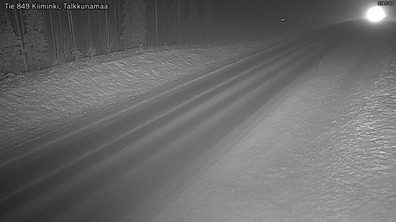 Weather Camera Image Väg 849 Kiiminki, Talkkunamaa, Oulu, Pohjois-Pohjanmaa