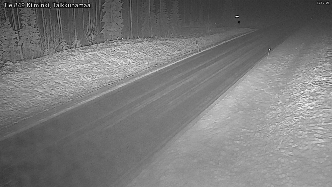 Weather Camera Image Road 849 Kiiminki, Talkkunamaa, Oulu, Pohjois-Pohjanmaa