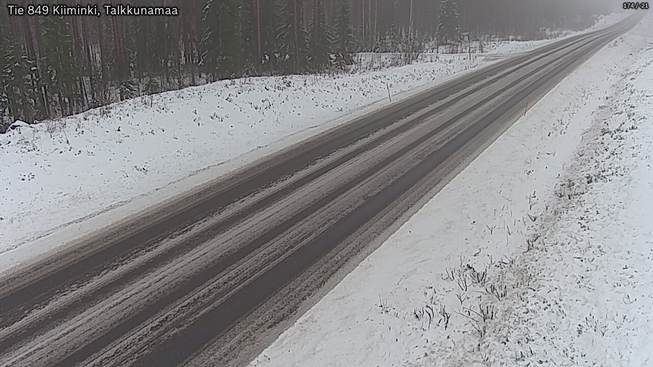 Weather Camera Image Väg 849 Kiiminki, Talkkunamaa, Oulu, Pohjois-Pohjanmaa