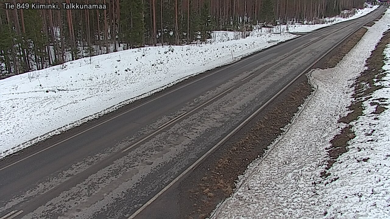 Weather Camera Image Väg 849 Kiiminki, Talkkunamaa, Oulu, Pohjois-Pohjanmaa