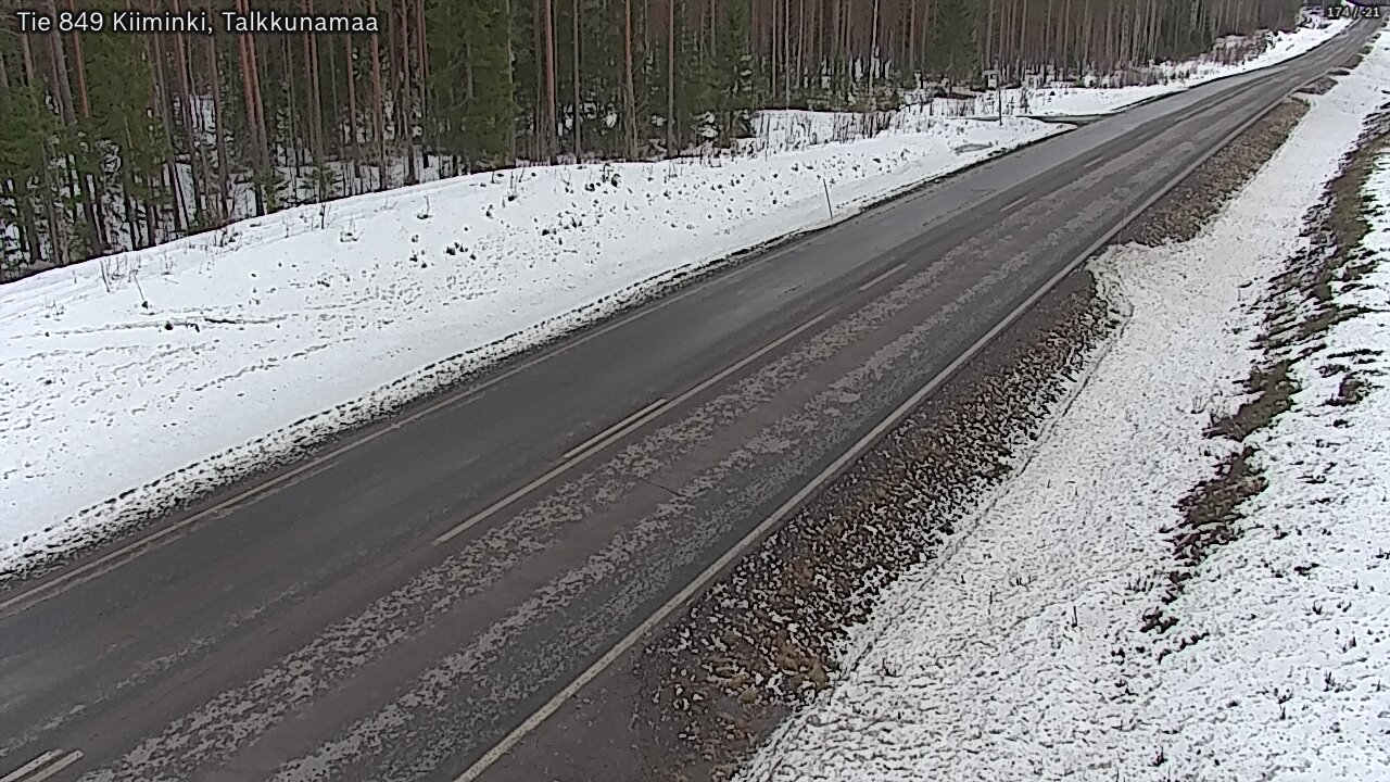 Weather Camera Image Road 849 Kiiminki, Talkkunamaa, Oulu, Pohjois-Pohjanmaa