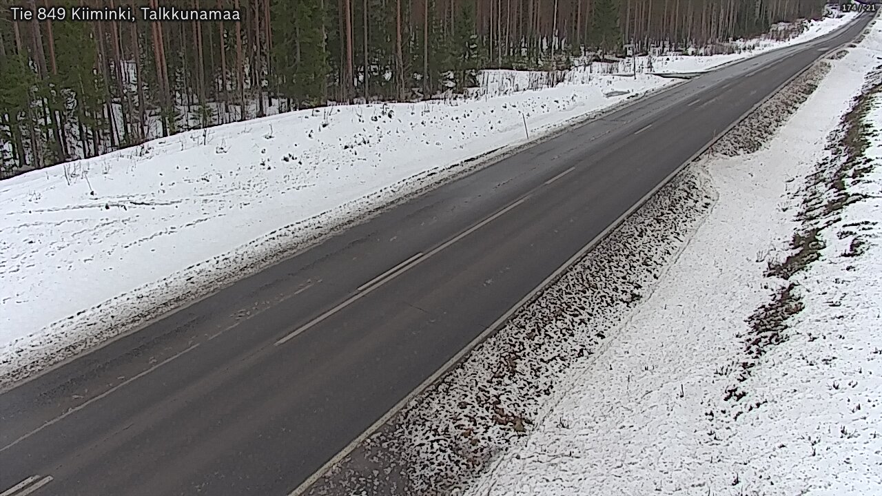 Weather Camera Image Road 849 Kiiminki, Talkkunamaa, Oulu, Pohjois-Pohjanmaa