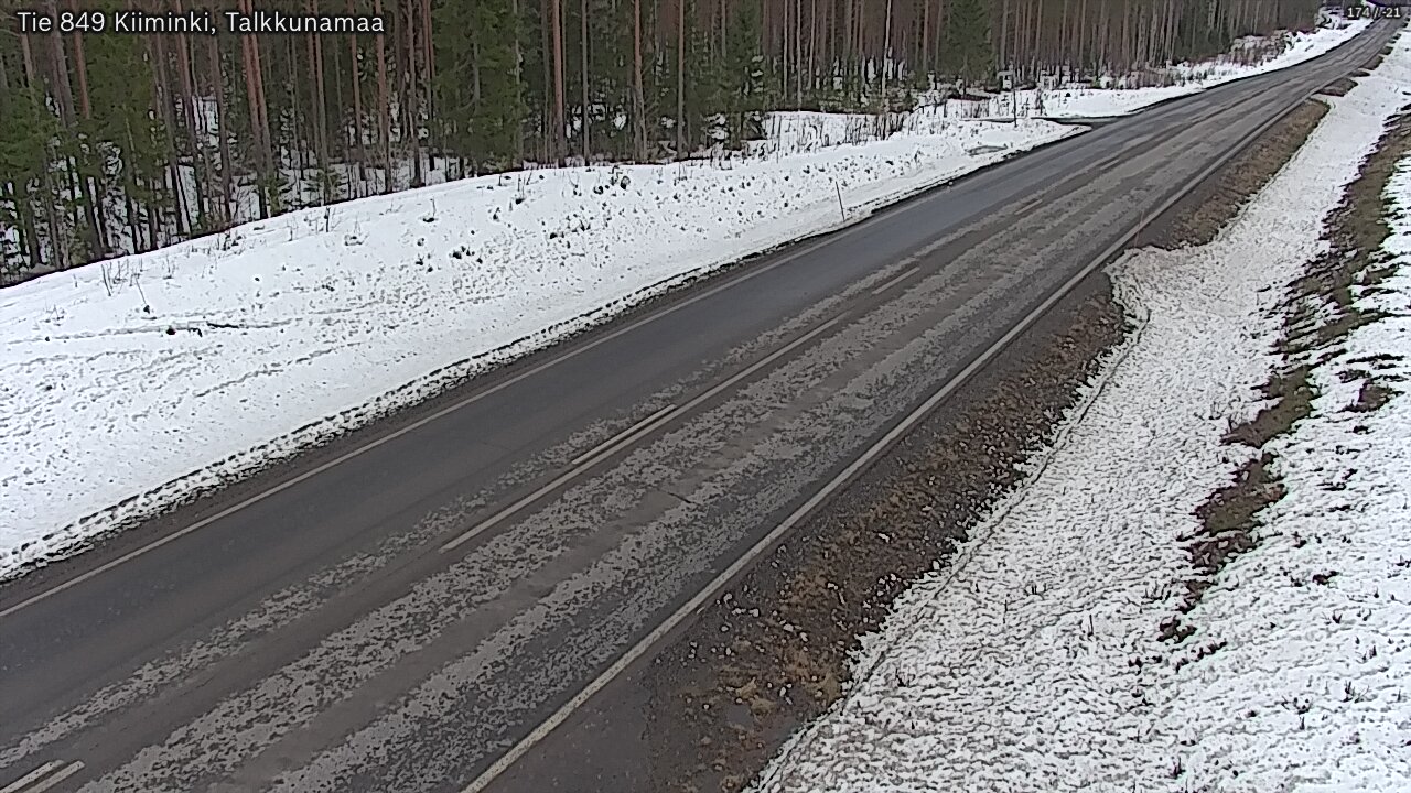 Weather Camera Image Väg 849 Kiiminki, Talkkunamaa, Oulu, Pohjois-Pohjanmaa