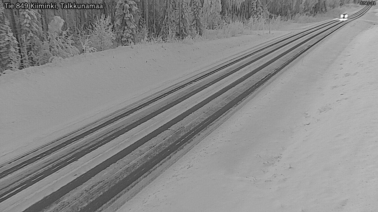 Weather Camera Image Road 849 Kiiminki, Talkkunamaa, Oulu, Pohjois-Pohjanmaa