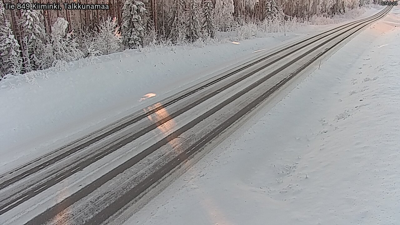 Weather Camera Image Väg 849 Kiiminki, Talkkunamaa, Oulu, Pohjois-Pohjanmaa