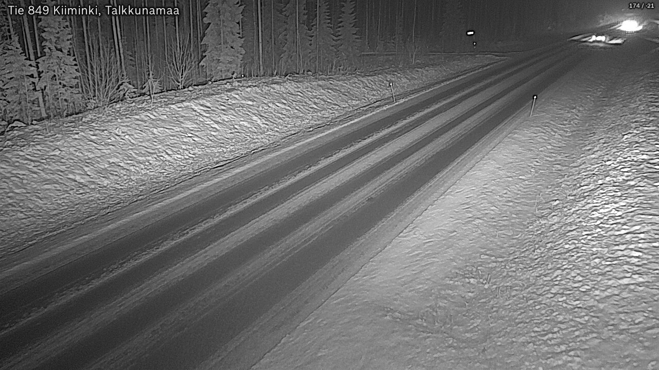 Weather Camera Image Väg 849 Kiiminki, Talkkunamaa, Oulu, Pohjois-Pohjanmaa