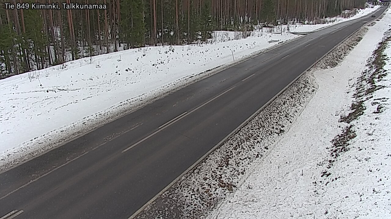 Weather Camera Image Road 849 Kiiminki, Talkkunamaa, Oulu, Pohjois-Pohjanmaa