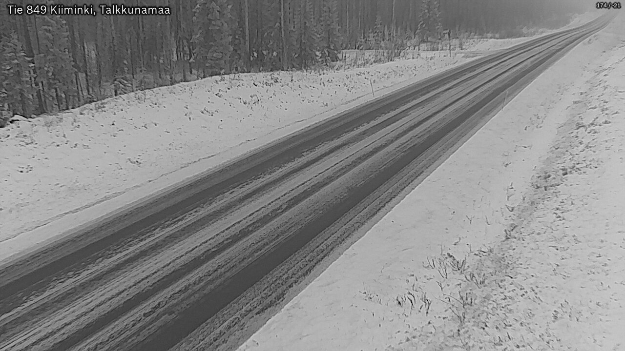 Weather Camera Image Road 849 Kiiminki, Talkkunamaa, Oulu, Pohjois-Pohjanmaa