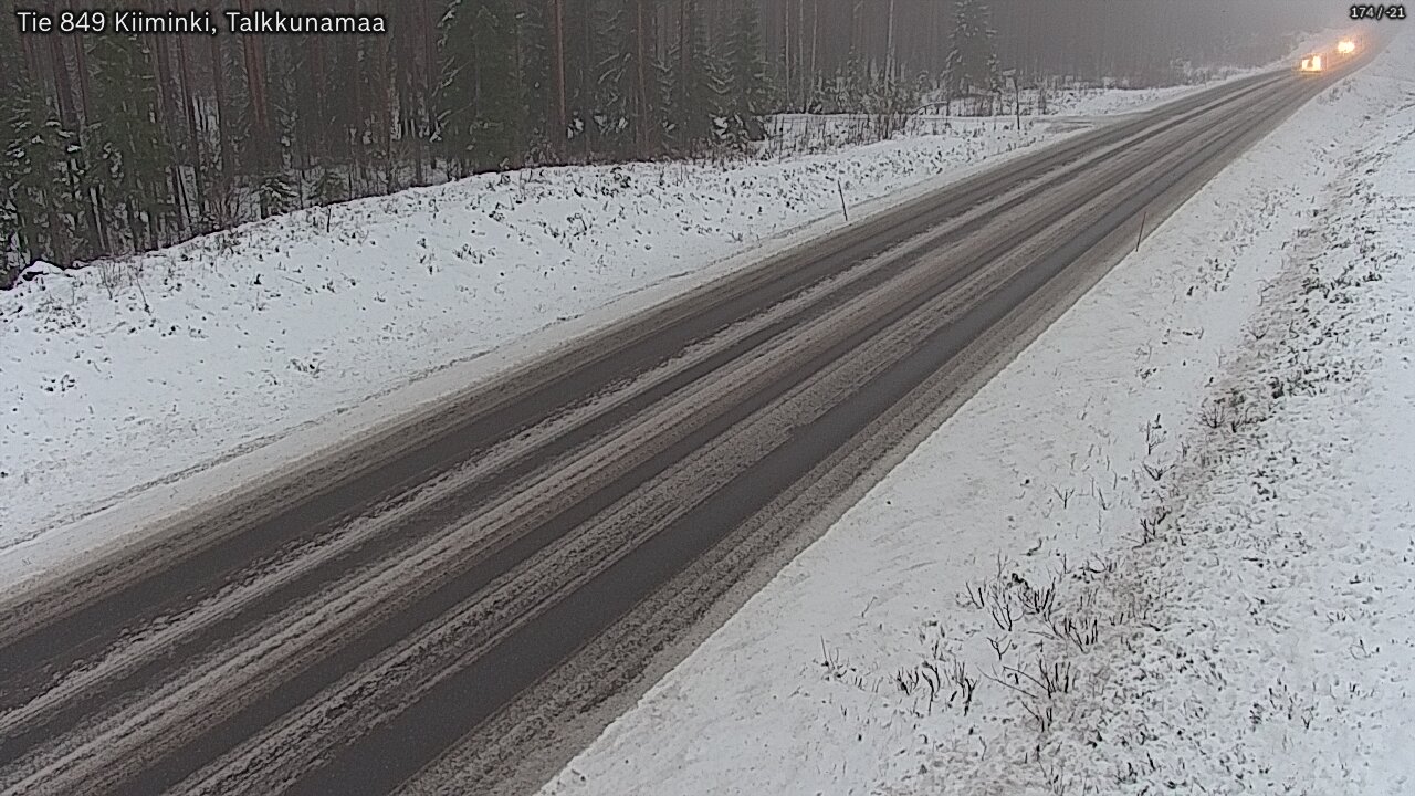 Weather Camera Image Väg 849 Kiiminki, Talkkunamaa, Oulu, Pohjois-Pohjanmaa