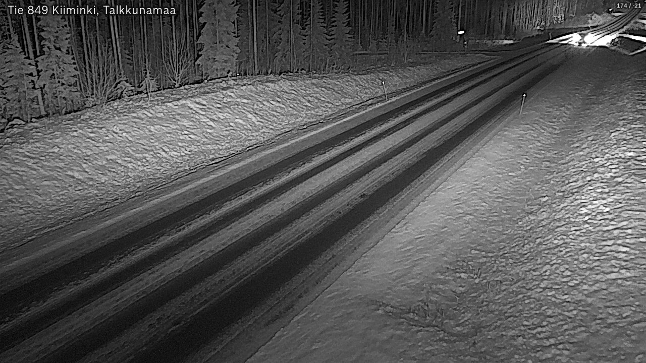 Weather Camera Image Väg 849 Kiiminki, Talkkunamaa, Oulu, Pohjois-Pohjanmaa