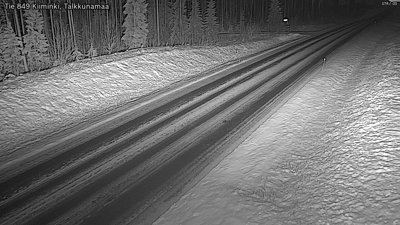 Weather Camera Image Väg 849 Kiiminki, Talkkunamaa, Oulu, Pohjois-Pohjanmaa