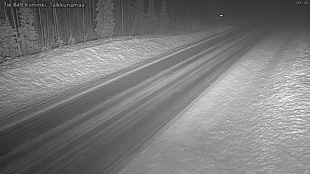 Weather Camera Image Road 849 Kiiminki, Talkkunamaa, Oulu, Pohjois-Pohjanmaa