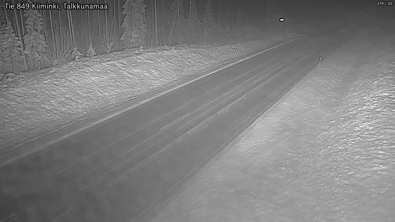 Weather Camera Image Road 849 Kiiminki, Talkkunamaa, Oulu, Pohjois-Pohjanmaa