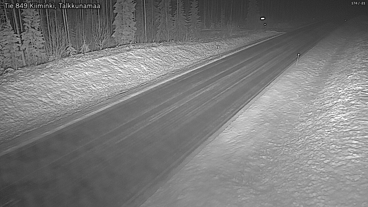 Weather Camera Image Road 849 Kiiminki, Talkkunamaa, Oulu, Pohjois-Pohjanmaa