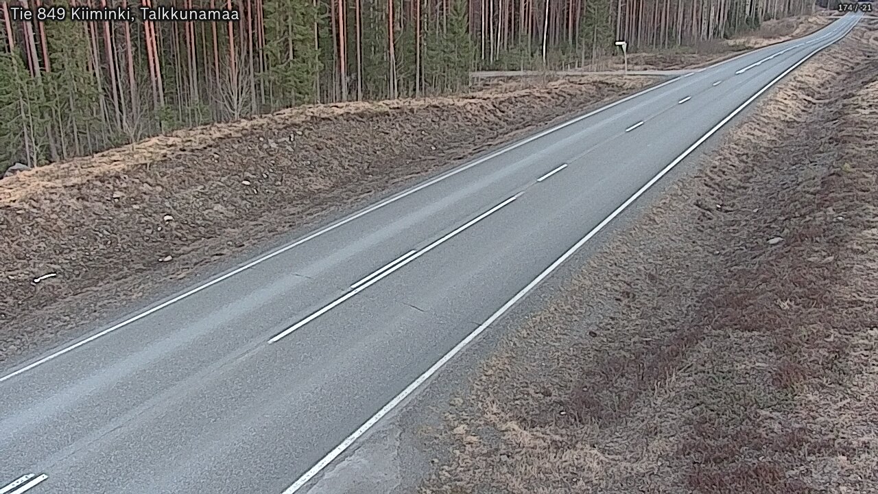 Weather Camera Image Road 849 Kiiminki, Talkkunamaa, Oulu, Pohjois-Pohjanmaa
