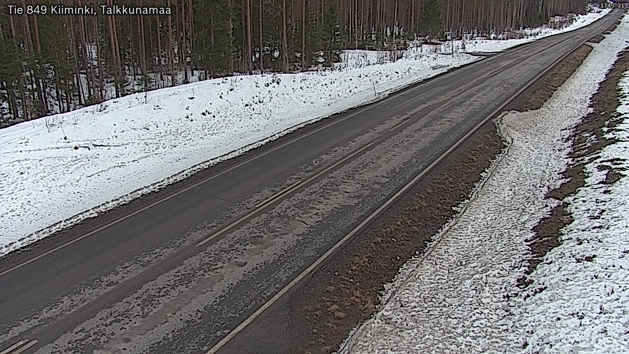 Weather Camera Image Väg 849 Kiiminki, Talkkunamaa, Oulu, Pohjois-Pohjanmaa