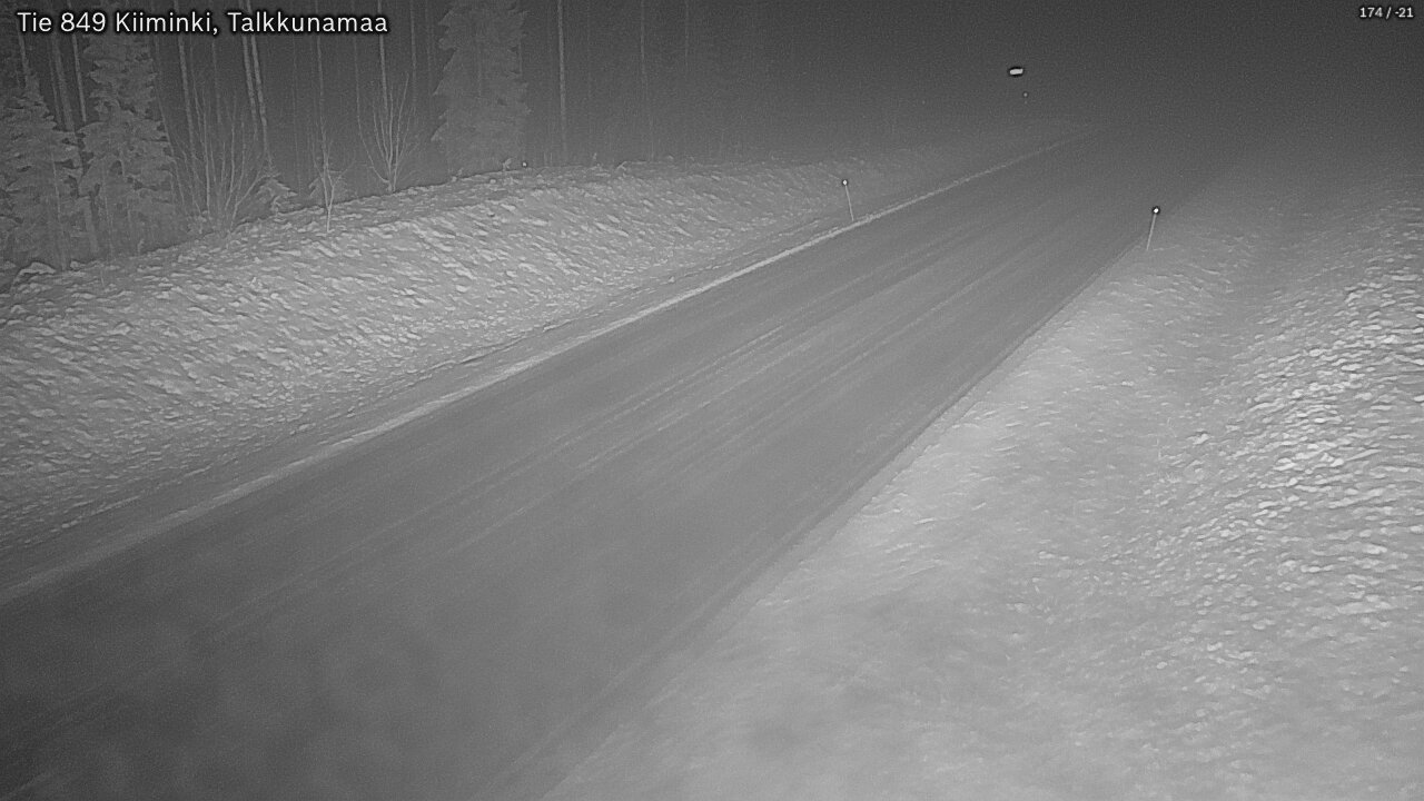 Weather Camera Image Road 849 Kiiminki, Talkkunamaa, Oulu, Pohjois-Pohjanmaa