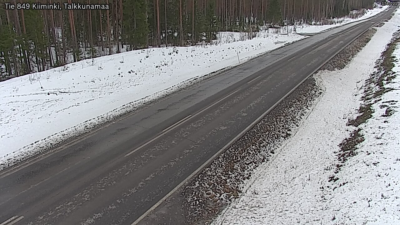 Weather Camera Image Road 849 Kiiminki, Talkkunamaa, Oulu, Pohjois-Pohjanmaa