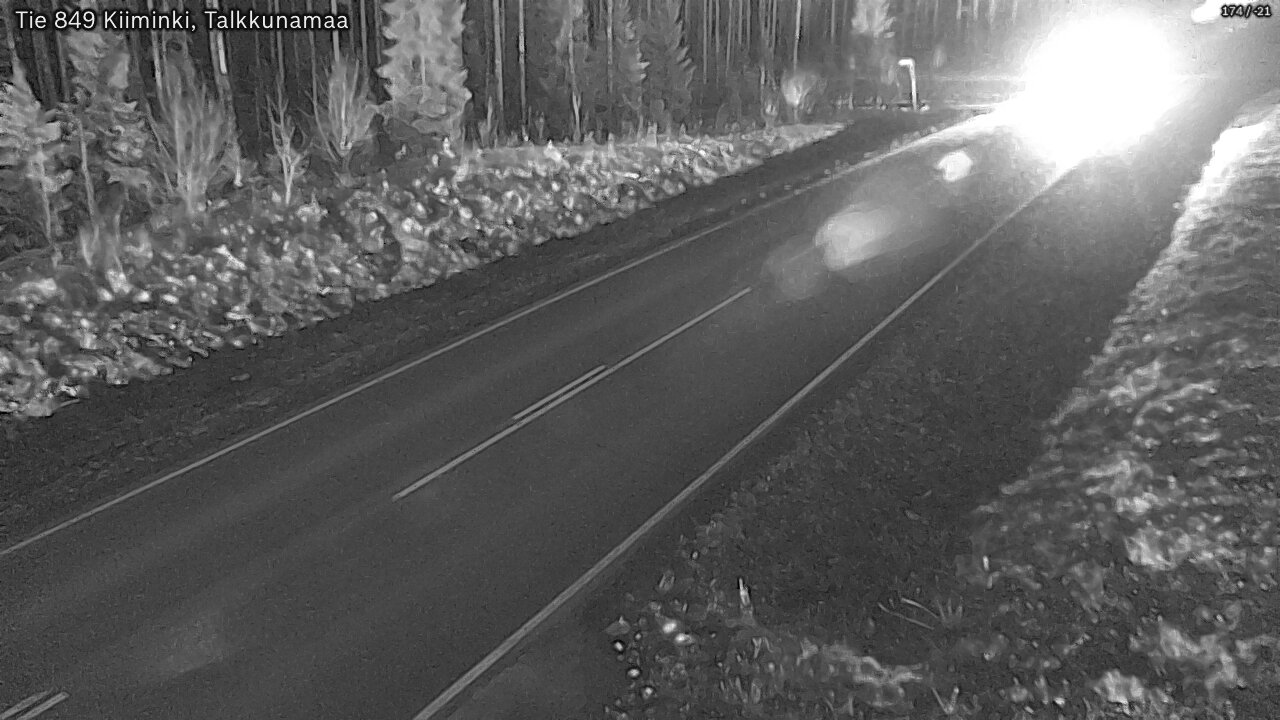 Weather Camera Image Väg 849 Kiiminki, Talkkunamaa, Oulu, Pohjois-Pohjanmaa