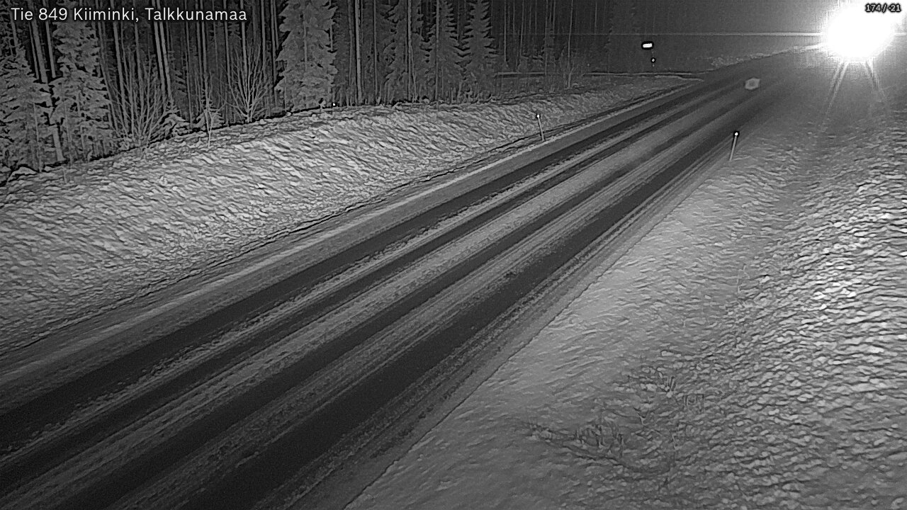 Weather Camera Image Väg 849 Kiiminki, Talkkunamaa, Oulu, Pohjois-Pohjanmaa