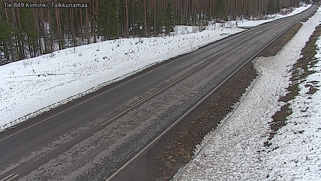 Weather Camera Image Väg 849 Kiiminki, Talkkunamaa, Oulu, Pohjois-Pohjanmaa